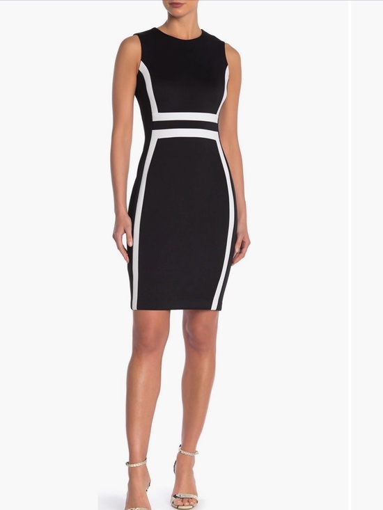 Calvin Klein Dresses & Skirts - Calvin Klein Black Dress with White Trim